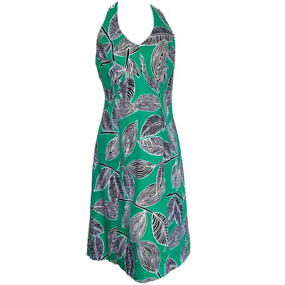 Sag Harbor Halter Dress Tie Neck High Empire Waist Zipper Back Size 6 - Picture 3 of 12